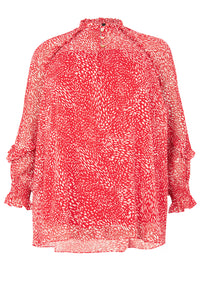 Tunic ruffle ROSSA - red - #4
