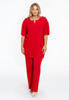 Tunic straight PLISSE - red - #2