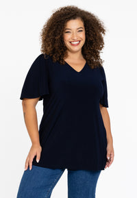 Tunika flare mit plissierten Ärmeln DOLCETunic flare pleated sleeve DOLCE - blue - #1