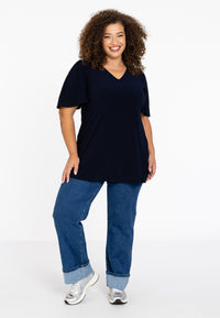 Tunika flare mit plissierten Ärmeln DOLCETunic flare pleated sleeve DOLCE - blue - #2