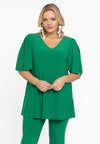 Tunic flare pleated sleeve DOLCE - green