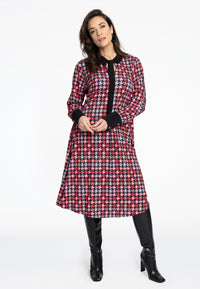 Kleid mit Schleife PIED DE POULEDress bow PIED DE POULE - red - #2