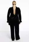Tunic wide bottom VELOURS - black - #3