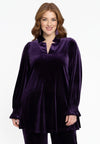 Tunic wide bottom VELOURS - purple
