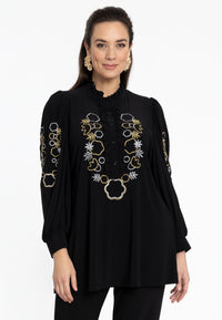 Tunic embroidered DOLCE - black - #1