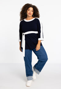 Langarmshirt A-linie Gürtel VITATunic A-line belted VITA - blue - #2