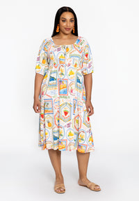 Kleid mit gesmokten Taillen TROPICANADress smock waist TROPICANA - ecru - #2