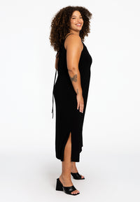 Spaghettikleid mit V-Ausschnitt DOLCEDress spaghetti V DOLCE - black - #5