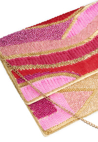 Clutch mit Rosa und GoldClutch Pink - pink - #4