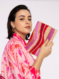 Clutch mit Rosa und GoldClutch Pink - pink - #8