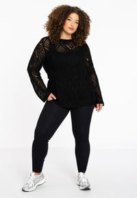 Top crochet LOUNGE - black - #2