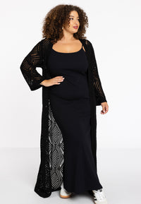 Cardigan crochet LOUNGE - black - #1