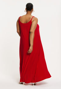 Langes Spaghettikleid swing DOLCEDress swing long DOLCE - red - #3