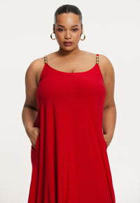 Langes Spaghettikleid swing DOLCEDress swing long DOLCE - red - #2