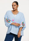 Top sequins CHAMBRAY - light blue - #1