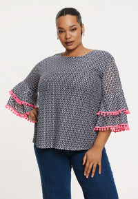 Tunic pon pon RODI - blue - #1