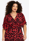 Maxi-dress IKAT - red