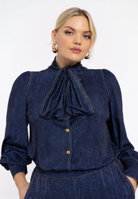 Tunika mit Schleife DENIM DOLCETunic scarf DENIM DOLCE - blue - #1