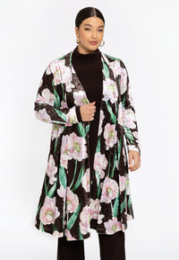 Velvet cardigan FIORITO - brown - #1