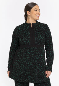 Tunic with zipper MOORLAND - green - #1