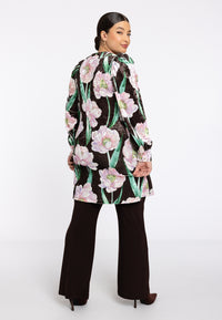 Tunic wide bottom FIORITO - brown - #3