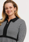 Kleid check - Schwarz