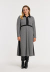 Kleid check - Schwarz
