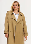 Trenchcoat mit nieten - mid brown