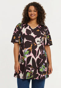 Tunic wide bottom ELODEA - dark red - #1