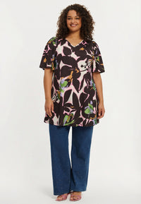 Tunic wide bottom ELODEA - dark red - #2