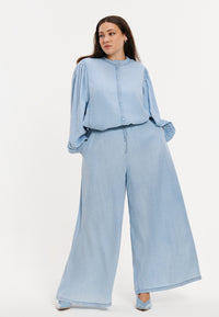 Trousers INDIGO LYOCELL - indigo - #1