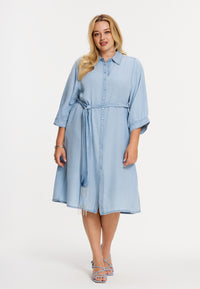 Blouse-dress INDIGO LYOCELL - indigo - #1