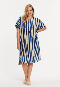 Kaftan straight RIPPLES - blue - #1