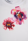 T-shirt with flowers COTTON - white - #4