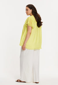 Tunic frills VICHY - yellow - #3