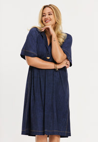Dress polo DENIM DOLCE - blue - #1