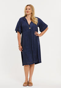 Dress polo DENIM DOLCE - blue - #2