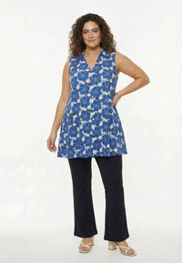 Singlet wide bottom PORCELAIN - blue - #2