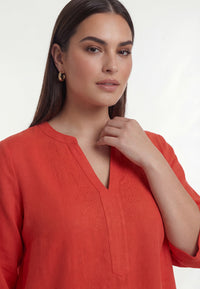 Tunic LINEN - light red - #4