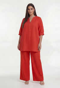 Tunic LINEN - light red - #2