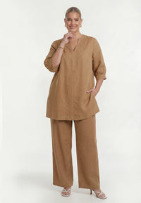 Tunic LINEN - light brown - #2