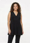 Singlet flare lace insert UNI DOLCE - black