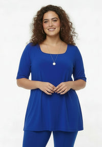 Top flared UNI DOLCE - indigo - #1