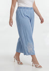 Trousers loose 7/8 SWEET FLORA - light blue - #2