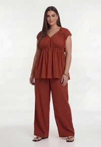 Trousers BRICK - dark red - #1