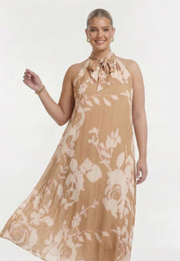 Dress tea BLURRED ROSES - light brown - #1