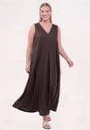Dress swing LINEN - brown - #5