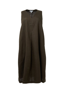 Dress swing LINEN - brown - #3