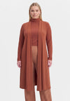 Cardigan long UNI R-DOLCE - mid brown - #1