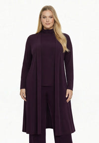 Cardigan long UNI DOLCE - dark purple - #1
